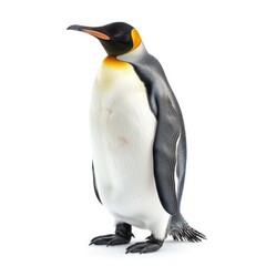 Fototapeta premium King penguin standing on white background