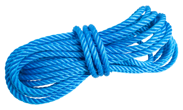 blue rope reel isolated on white