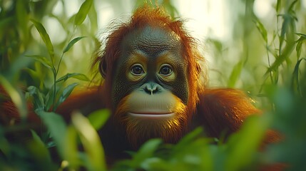 Fototapeta premium Orangutan close-up