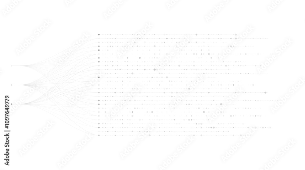 Poster big data visualization. social network, financial analysis of complex databases. data mining. vector