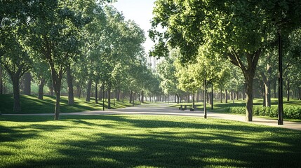 Obraz premium City Park Green Space
