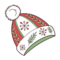 Christmas hat, A Beautiful Christmas hat vector on white background