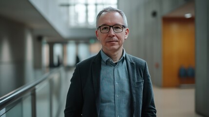 Obraz premium European journalist uncovering corruption in a high-profile trial in Berlin, Germany