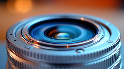 sleek, modern smartphone camera lens captured in a close-up macro shot showcasing its precision and cutting-edge technology, emphasizing clarity and detail in every image