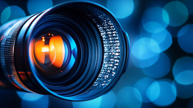 sleek, modern smartphone camera lens captured in a close-up macro shot showcasing its precision and cutting-edge technology, emphasizing clarity and detail in every image