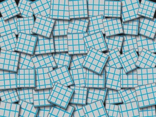 Abstract background of overlapping gridded squares.