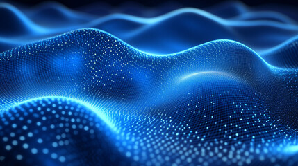 glowing digital blue wireframe DNA molecule representation symbolizing scientific advancement, genetics, and the cutting-edge of biotechnology in abstract visual form