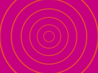 Abstract concentric circles in vibrant pink and orange.