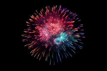 Fototapeta premium Firework fireworks celebration outdoors.