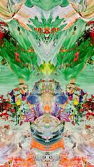 Fototapeta premium Abstract art background . Hand painting artwork on canvas .