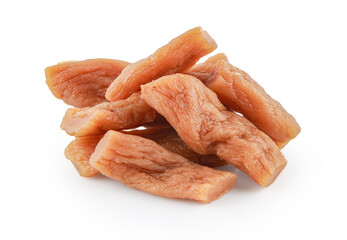 Preserved turnip radish isolated on white background with clipping path, Chinese radish, Salted turnip.