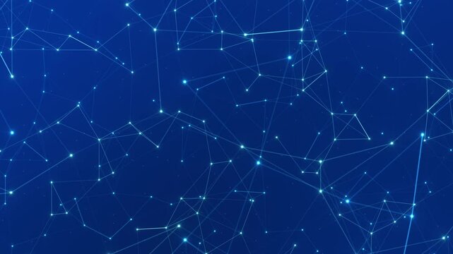 Connection web sparkling plexus bright blue animation background
