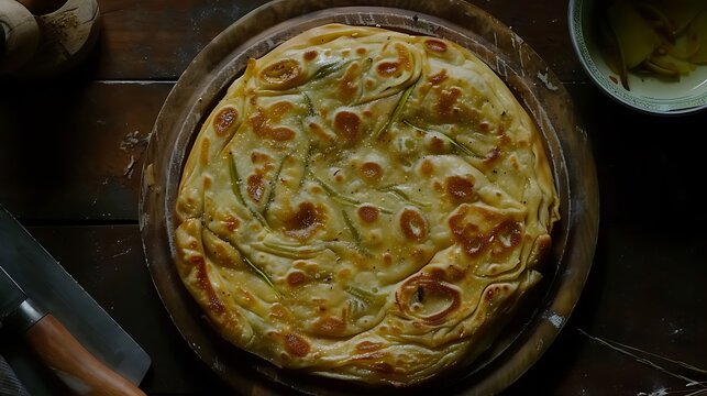 Healthy stuffed parotha stuffed with green chillies