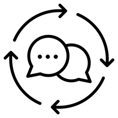Continuous Feedback Icon Element For Design