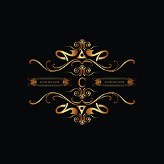 creative  new latter c logo design  and latter  initial logo. c monogram latter logo , golden  new c logo design with black color ,new template design