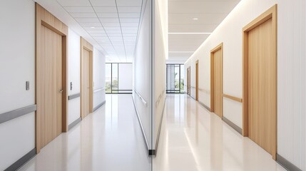 Fototapeta premium A contrast of two healthcare facilities: one in an affluent area with modern technology and one in a poor area with limited resources.
