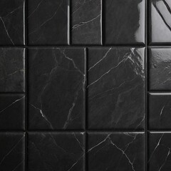 Naklejka premium Dark grey marbal background texture with interior home & office decoration ceramica tiles lining box design 