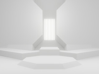 White background with neon lights