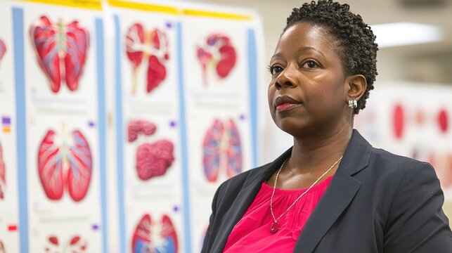 A community health awareness campaign displaying the impact of lifestyle choices on disease risk, featuring pamphlets and educational posters.