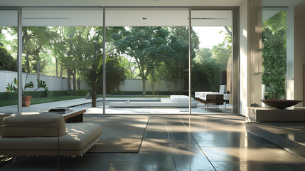a simple zen sunroom
