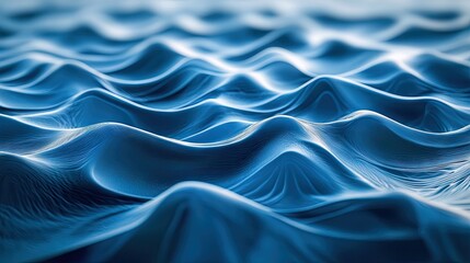 Obraz premium Close-up of vibrant blue waves creating a serene and calming atmosphere.