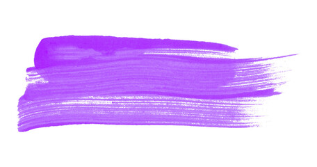 Purple brush strokes on transparent background and hand-painted watercolor texture.