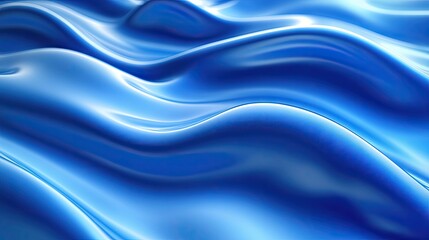 Fototapeta premium A serene abstract representation of flowing blue waves, creating a calming visual effect.
