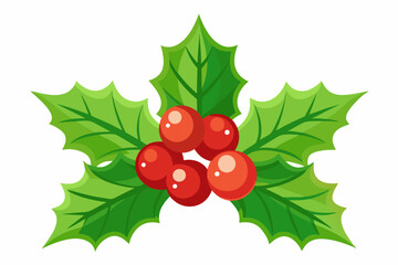 Christmas holly berries stock vector art illustration