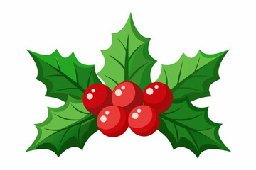 Christmas holly berries stock vector art illustration