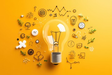 Bright Vector Icons for Mental Health Concept