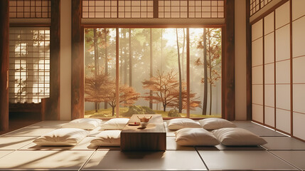 living room with a view