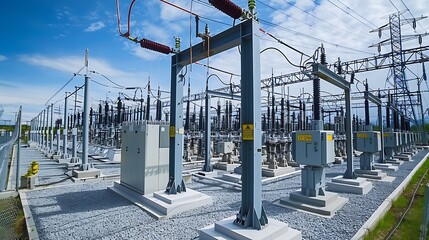 Electrical substation in big power station