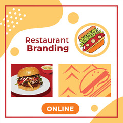 Food Delivery Service Banner Template