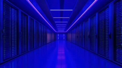 High-Tech Cybersecurity Lab with Neon Lighting
