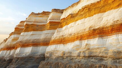 Exploring exposed geological layers in a deep canyon nature landscape