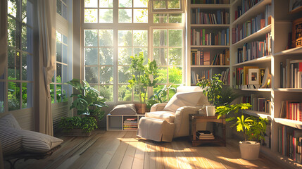 a bright cozy sunroom design