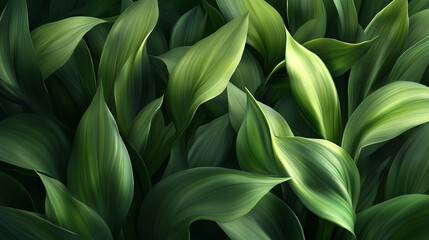 Obraz premium Lush Green Leaves Background Nature Texture