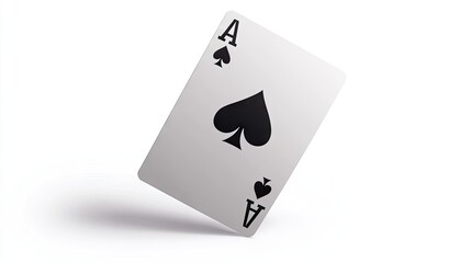 Obraz premium A striking ace of spades playing card, symbolizing luck and high stakes in games.
