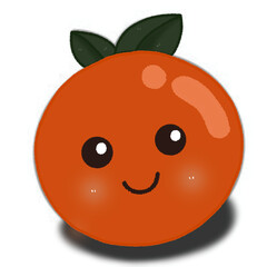 funny orange cartoon