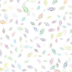 Halloween spooky candy decorative illustration vector