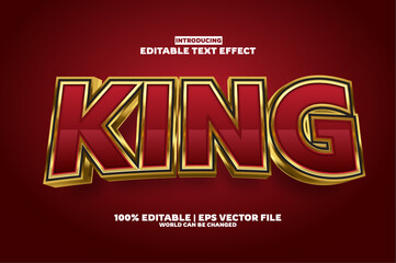 King Golden editable text effect in modern trend style