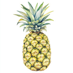 Fototapeta premium Pineapple fruit watercolor clipart illustration