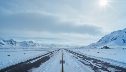 Snow-Covered Runway in a Winter Wonderland