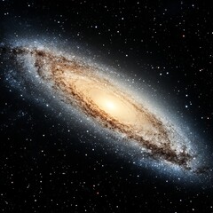 Obraz premium Stunning spiral galaxy in deep space, showcasing cosmic dust and stars.