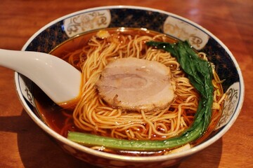 Chinese cuisine: sour red noodle soup in Tokyo, Japan