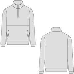 Half zipper sweater vector illustration.  © Bayurey