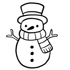 Snowman hand drawn illustration
