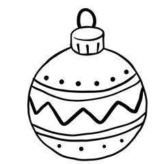 Christmas ball hand drawn illustration