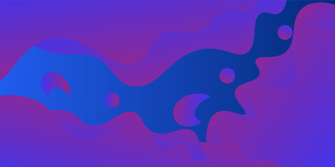 Purple geometric abstract combination with blue wave theme overlapping on background for graphic design. eps10