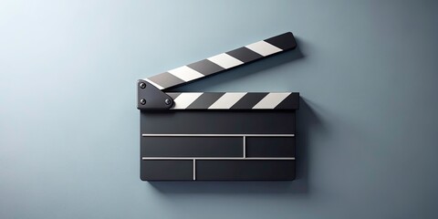 Minimalist Movie Slate Icon in Metro Style, Simple Background, Film Production Concept, Creative Visual Art, Cinematic Aesthetics, Modern Design, Stylish Composition, Clean Lines